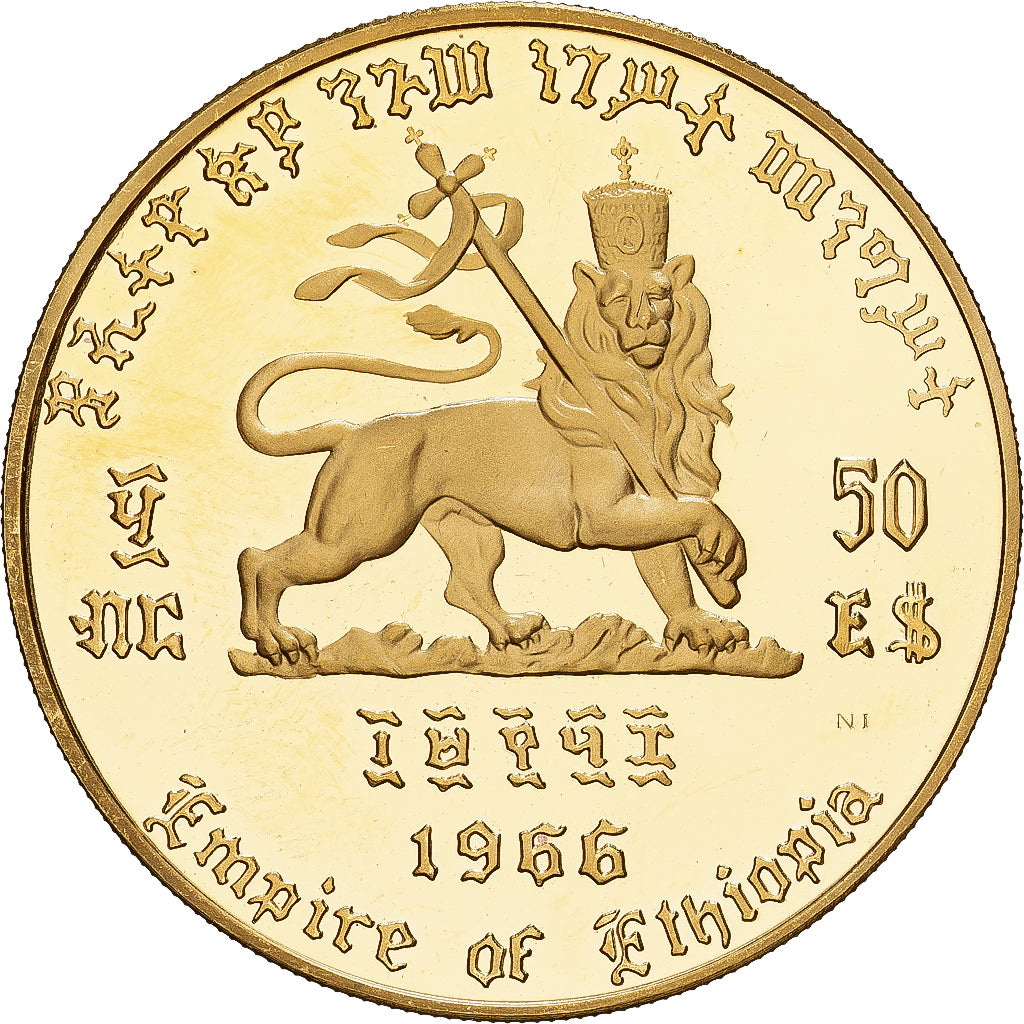 Äthiopien, Haile Selassie I, 50 Dollars, 75th Anniversary of Birth and 50th