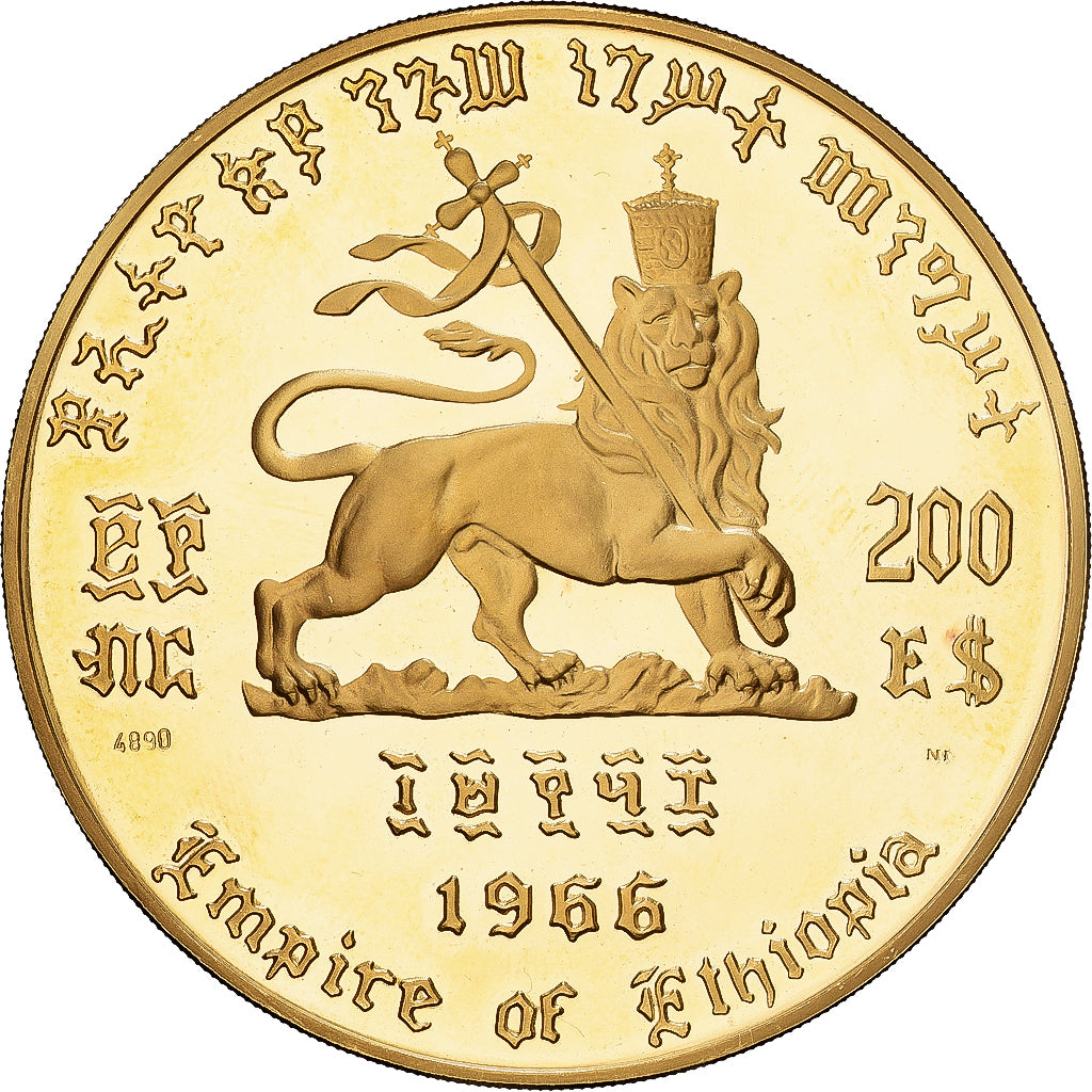 Éthiopie, Haile Selassie I, 200 Dollars, 75th Anniversary of Birth and 50th