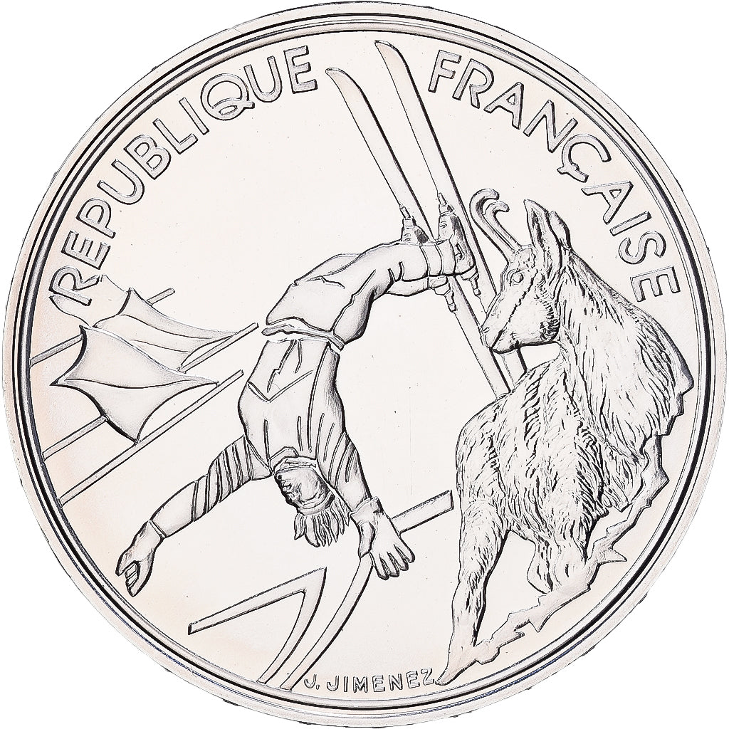 France, 100 Francs, 1992 Olympics, Albertville, Ski acrobatique, 1990, MDP