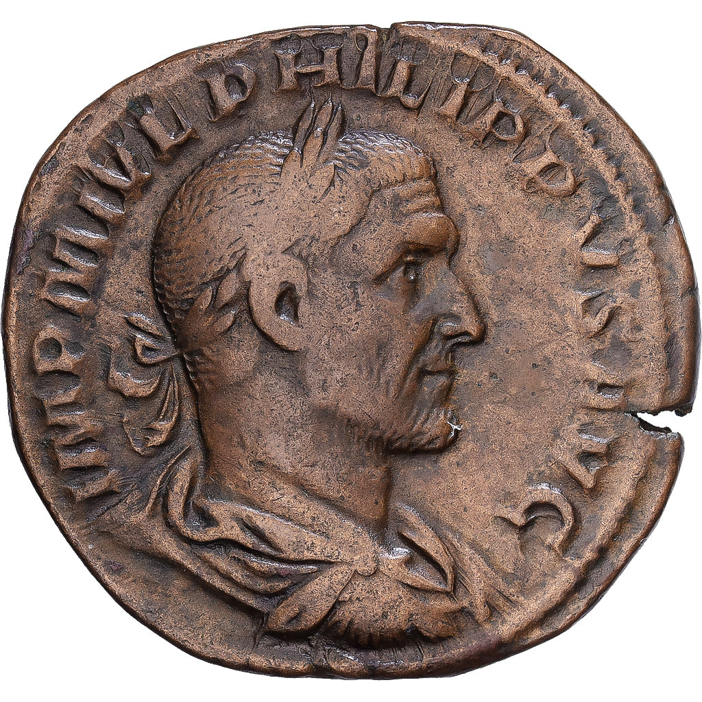 Roman Empire, Philip I, Sestertius, 244-249, Rome, Brązowy, AU(50-53), RIC:173
