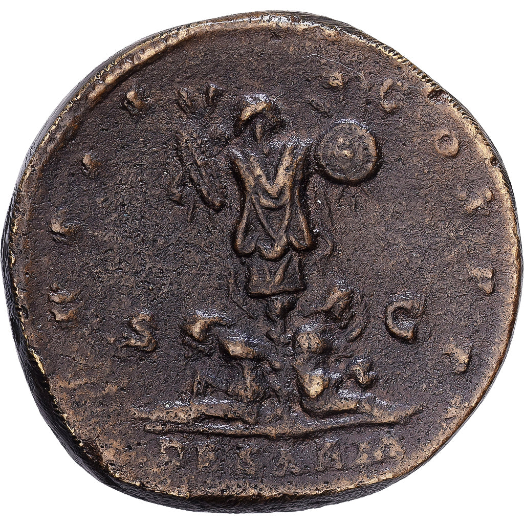 Empire romain, Commode, Sesterce, 177, Rome, Bronze, TTB