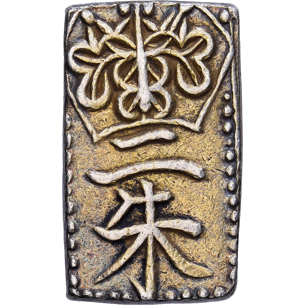 Japan, Tempo, 2 Shu, Nishu Gin, 1832-1858, Electrum, EF(40-45)