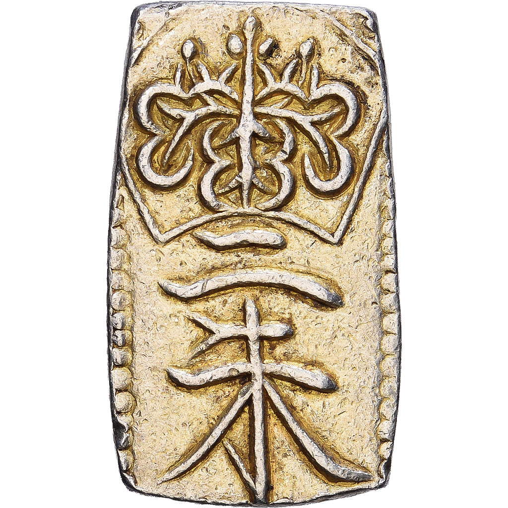 Japan, Tempo, 2 Shu, Nishu Gin, 1832-1858, Electrum, EF(40-45)