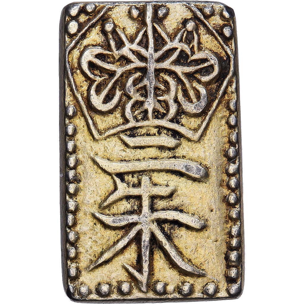 Japan, Tempo, 2 Shu, Nishu Gin, 1832-1858, Electrum, EF(40-45)