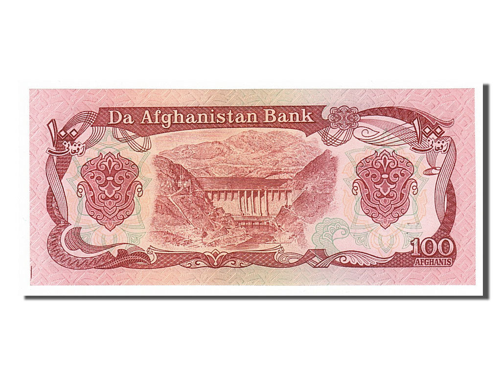 Geldschein, Afghanistan, 100 Afghanis, 1990, UNZ