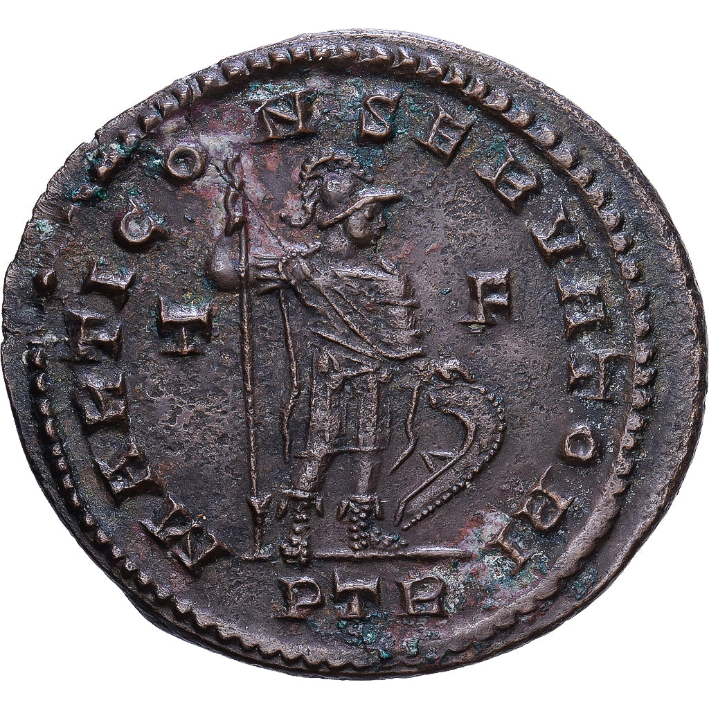 Roman Empire, Constantine I, Follis, 309, Treveri, Brązowy, AU(50-53), RIC:830