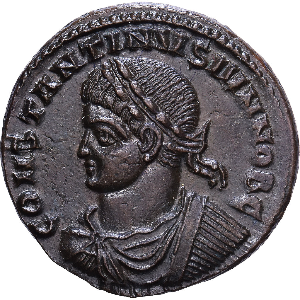 Roman Empire, Constantine II, Nummus, 324, Thessalonica, Brązowy, AU(50-53)