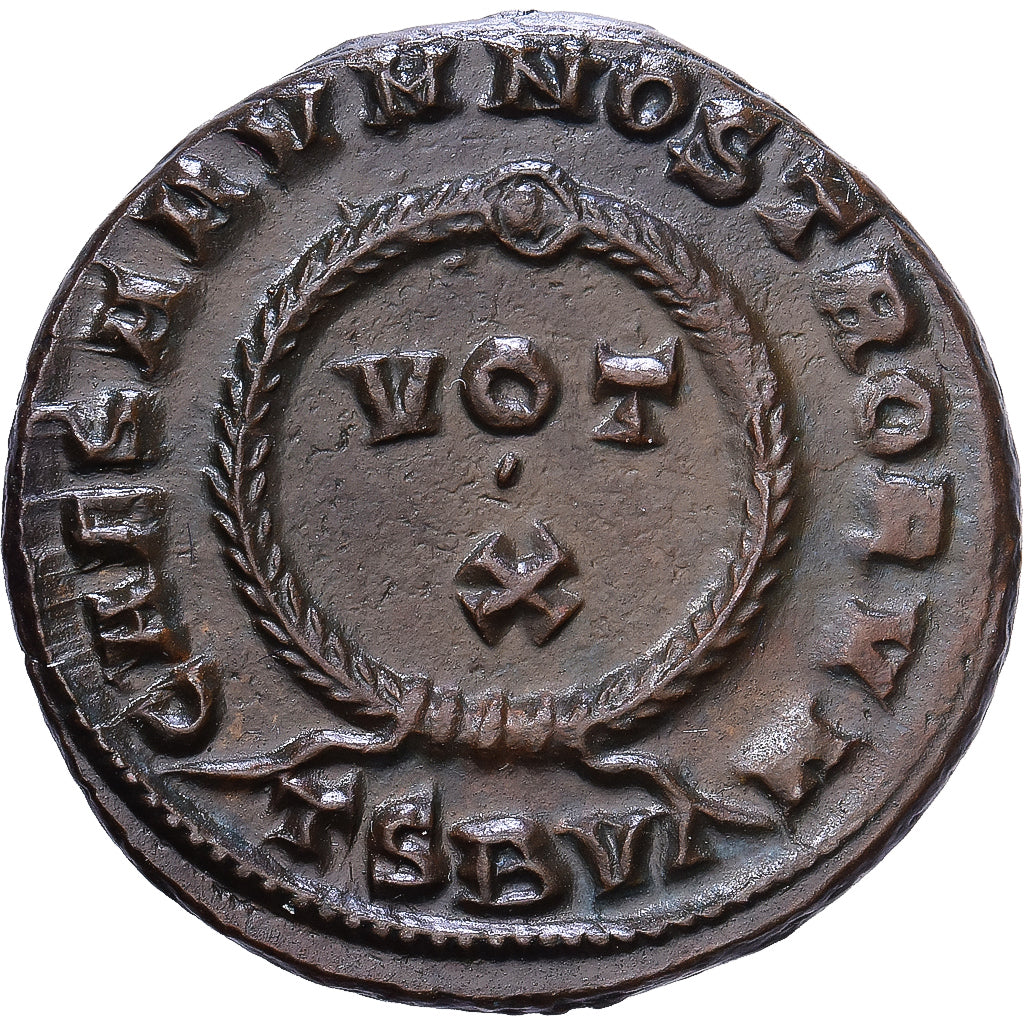 Roman Empire, Constantine II, Nummus, 324, Thessalonica, Brązowy, AU(50-53)