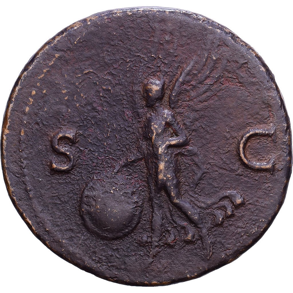 Roman Empire, Nero, As, 62-68, Lyon - Lugdunum, Bronce, BC+, Cohen:302, RIC:543