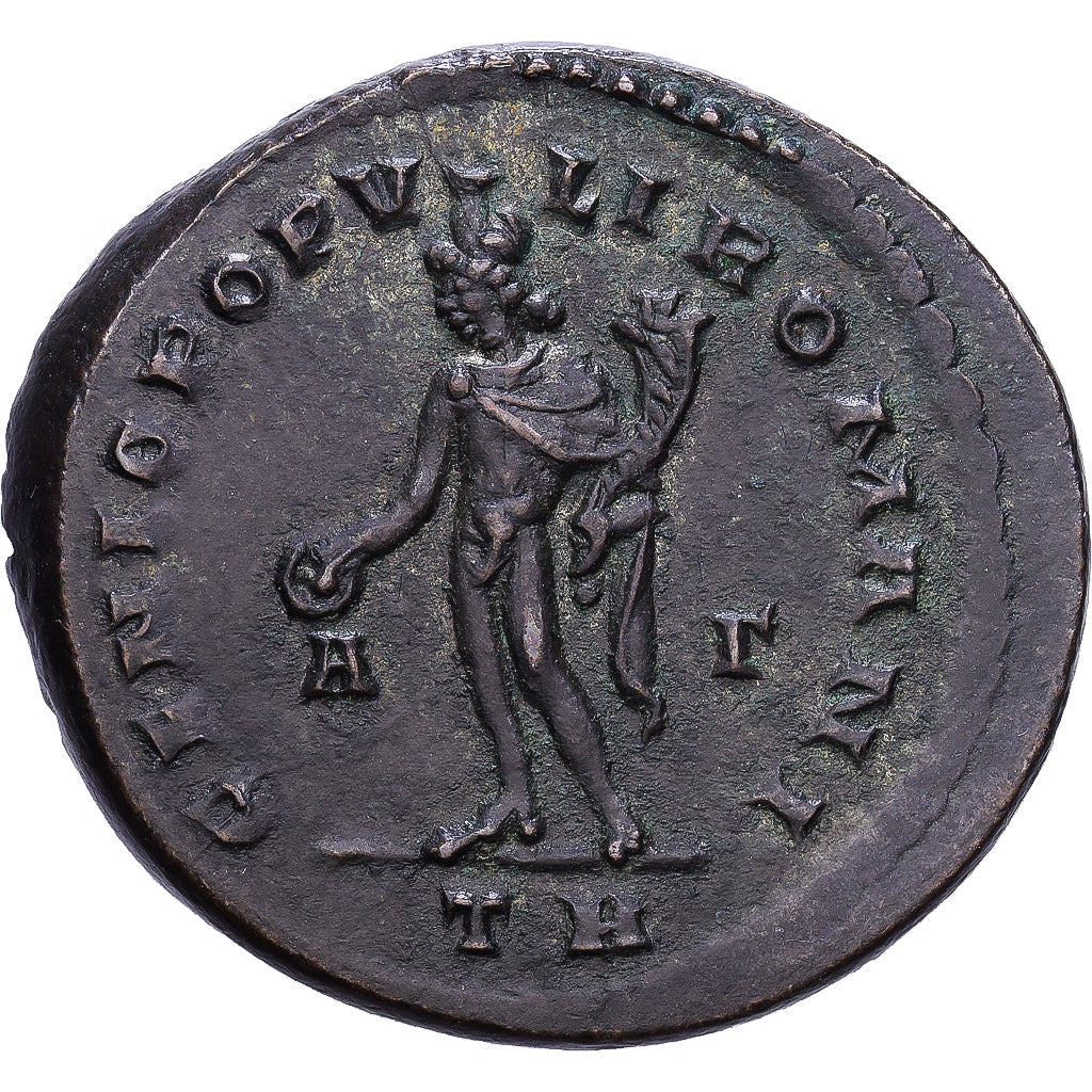 Roman Empire, Constantius Chlorus, Follis, 296-297, Treveri, Brązowy