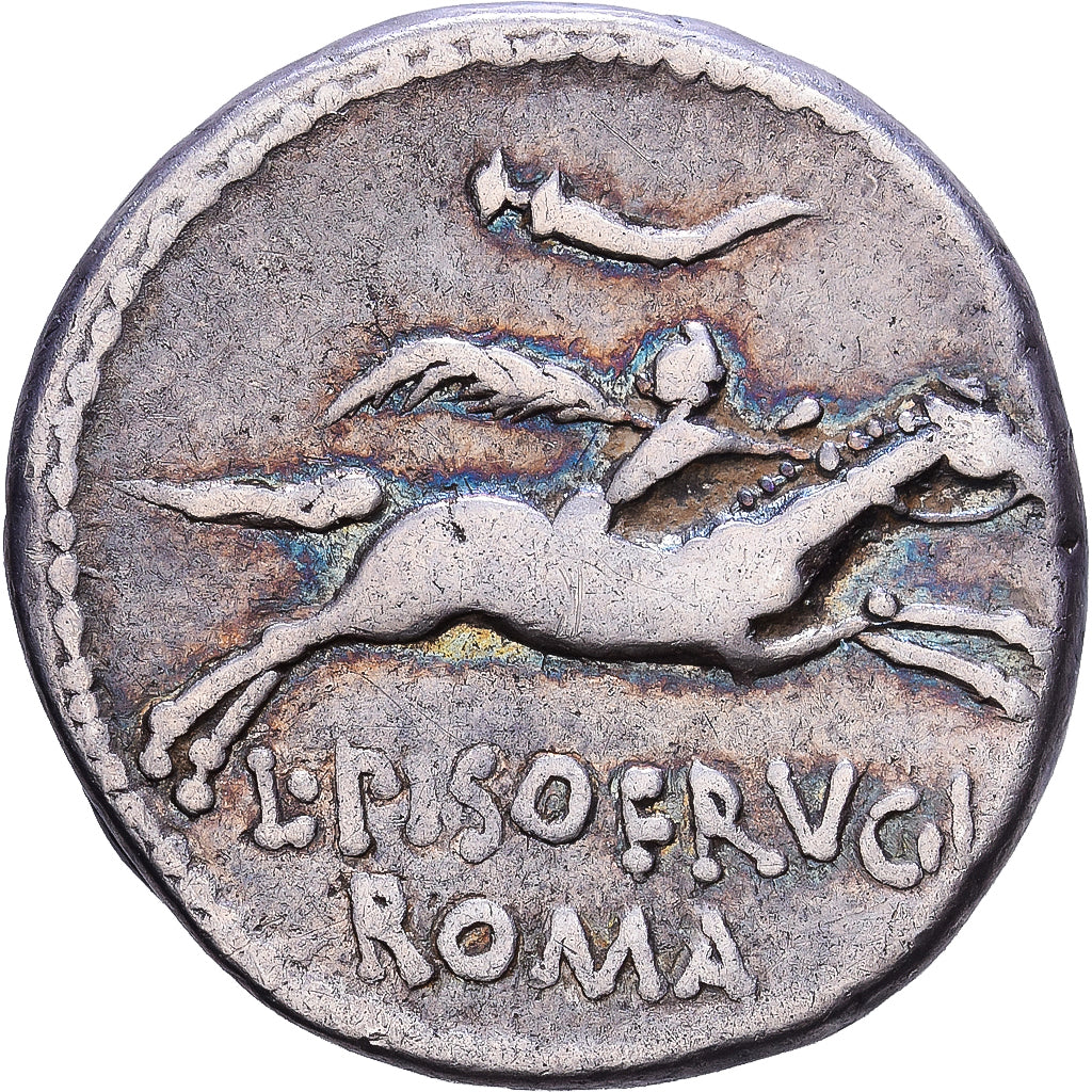 Roman Republic, Calpurnia, Denarius, 90 BC, Rome, Zilver, ZF, Crawford:340/1