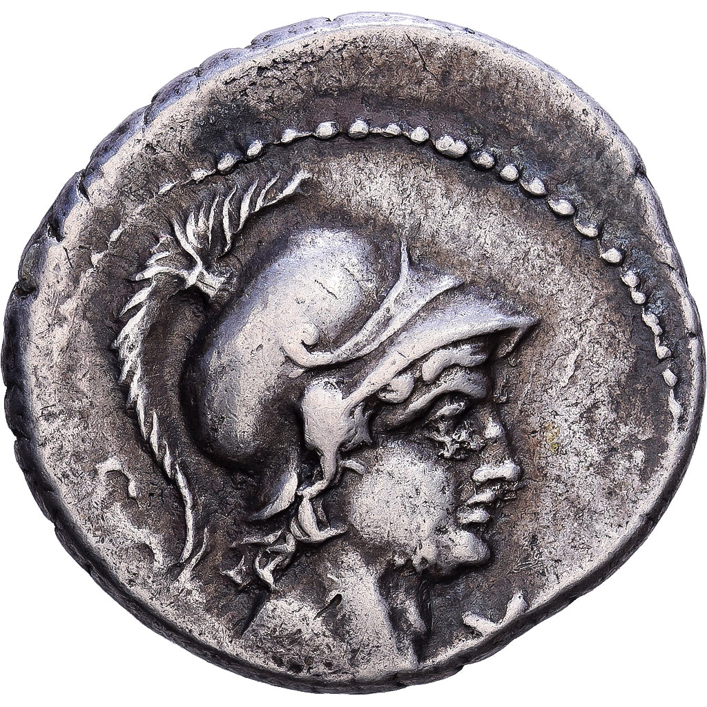 Roman Republic, Rustia, Denarius, 76 BC, Rome, Plata, MBC+, Crawford:389/1