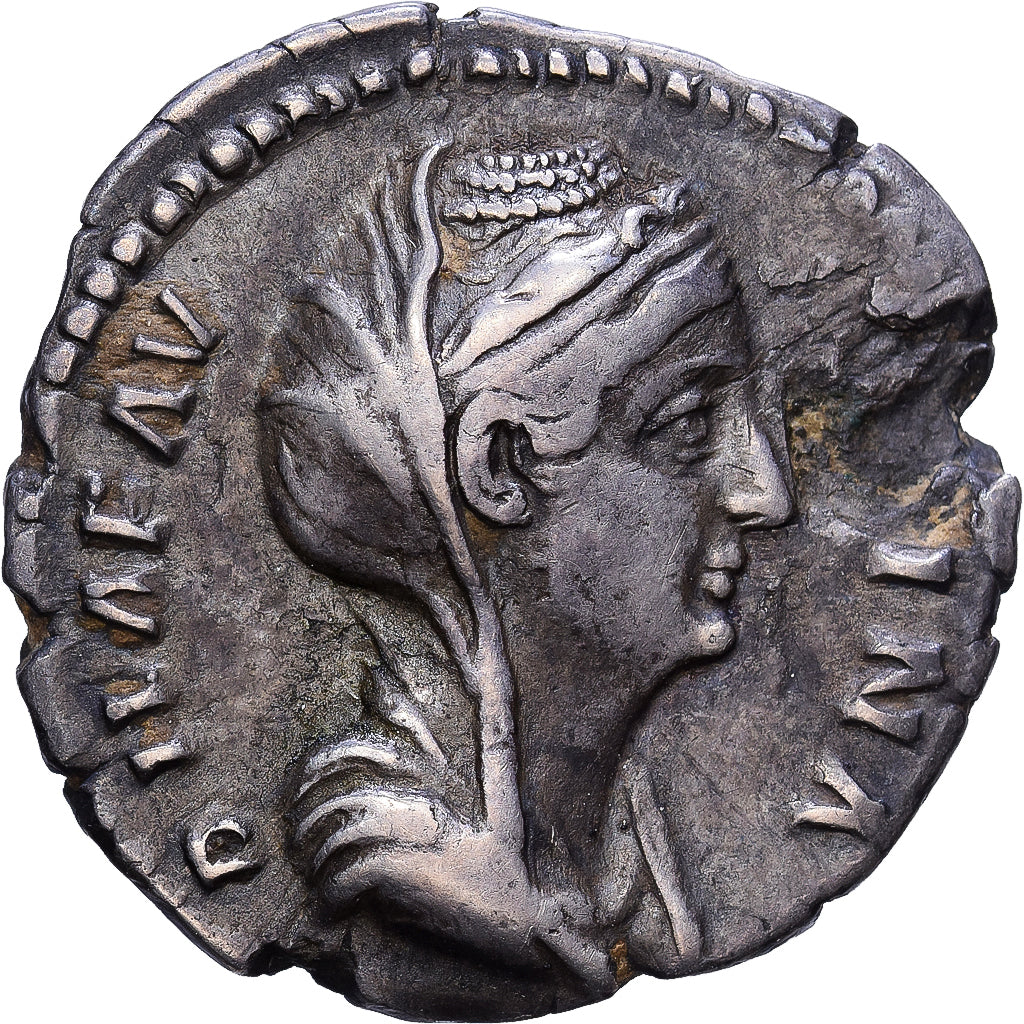 Roman Empire, Faustina I, Denarius, 141, Rome, Plata, MBC, RIC:384b