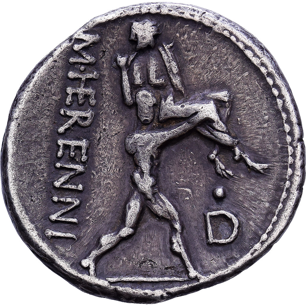 République romaine, Herennia, Denier, 108-107 BC, Rome, Argent, TTB+