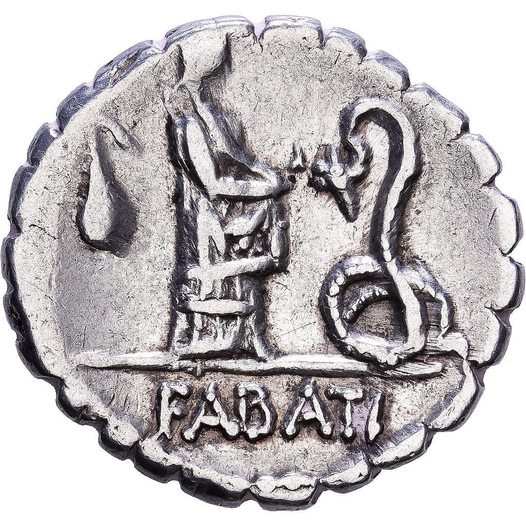 Roman Republic, Roscia, Denarius Serratus, 64 BC, Rome, Prata, EF(40-45)