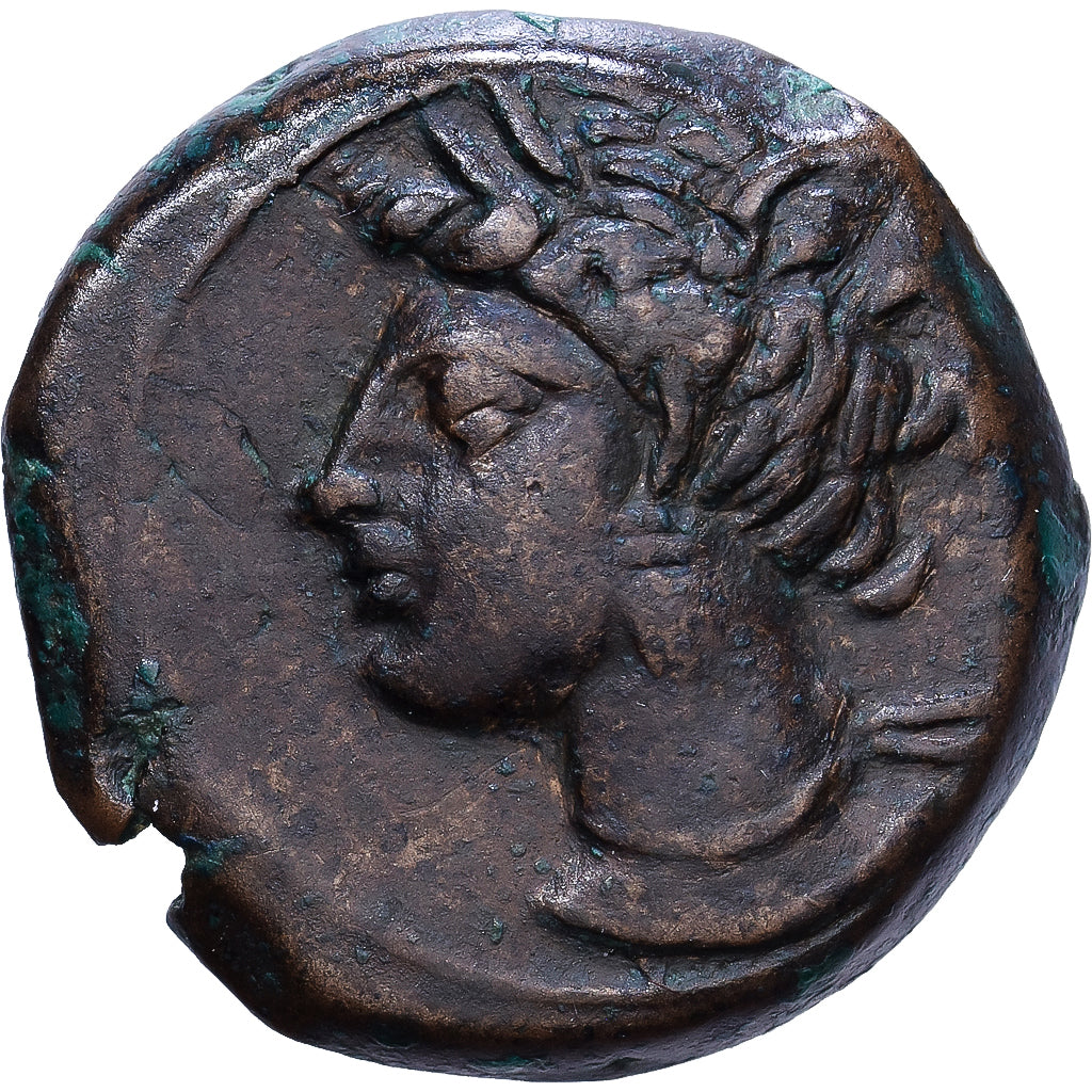 Zeugitana, Bronze Unit, 350-320 BC, Carthage, Brązowy, EF(40-45), SNG-Cop:109