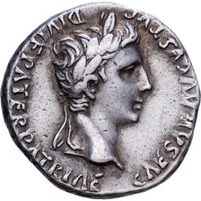 Roman Empire, Auguste, Denarius, 2 BC-AD 12, Lyon - Lugdunum, Plata, MBC+
