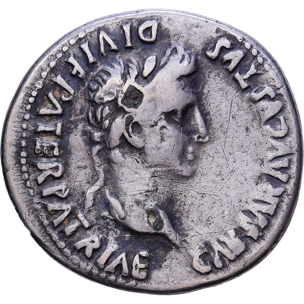 Roman Empire, Auguste, Denarius, 2 BC-4 AD, Lyon - Lugdunum, Fourrée, Bronzo