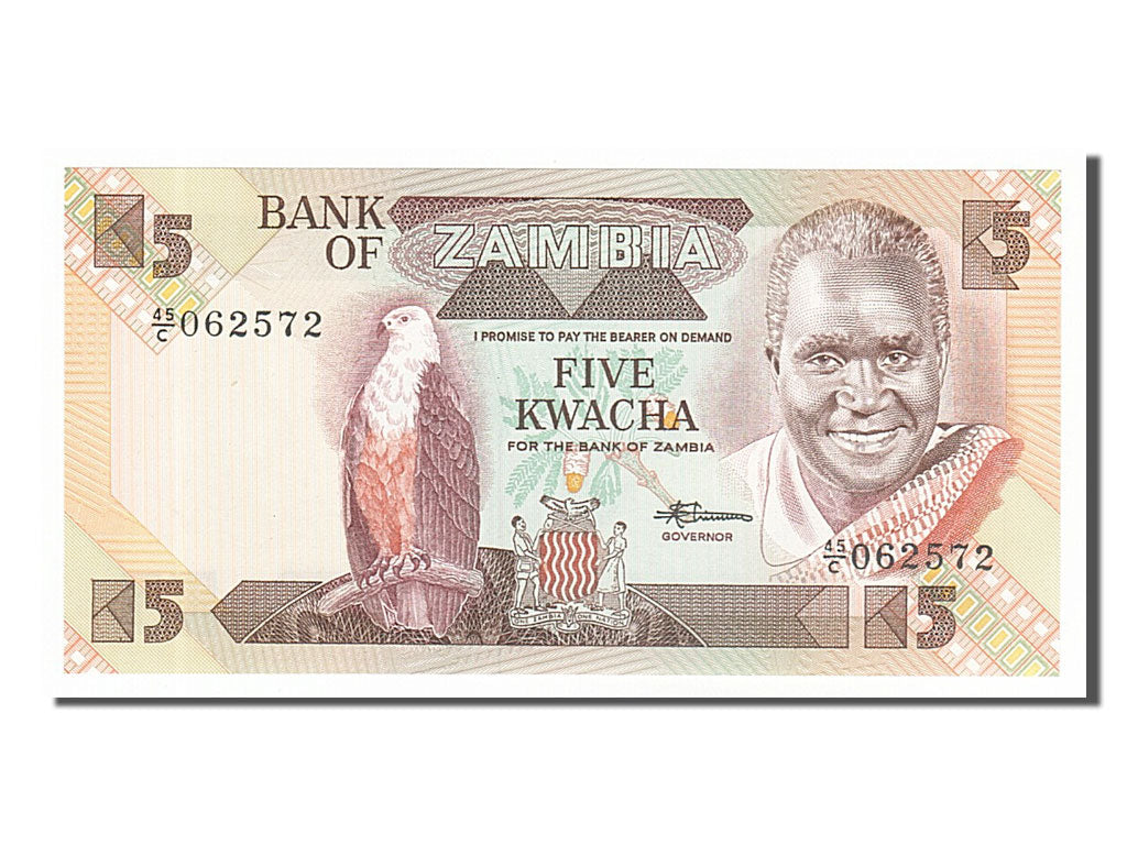 Banknote, Zambia, 5 Kwacha, 1986, UNC(65-70)