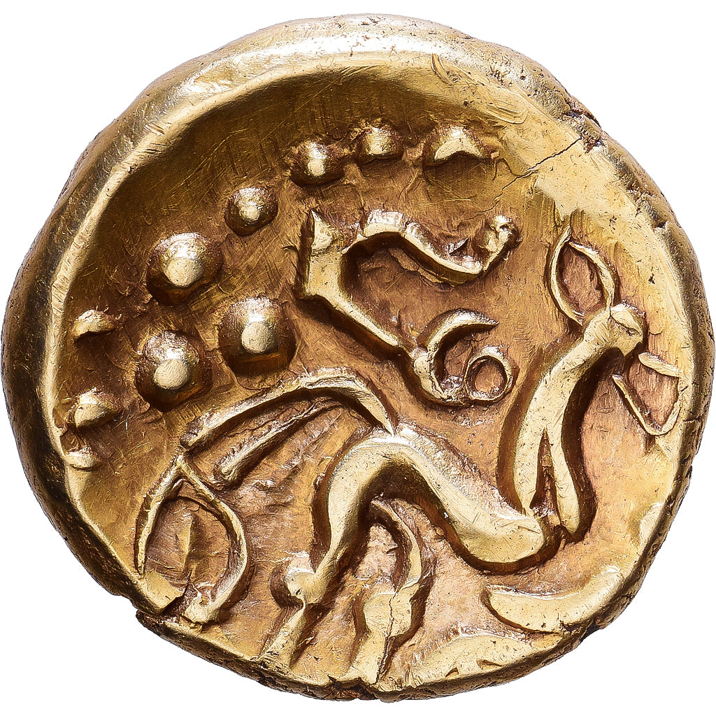 Gallia Belgica, Suessiones, Stater, 57 BC, Złoto, AU(55-58)
