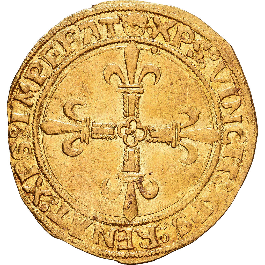 France, François Ier, Écu d'or au soleil du Dauphiné, 1519-1522, Crémieu, Or