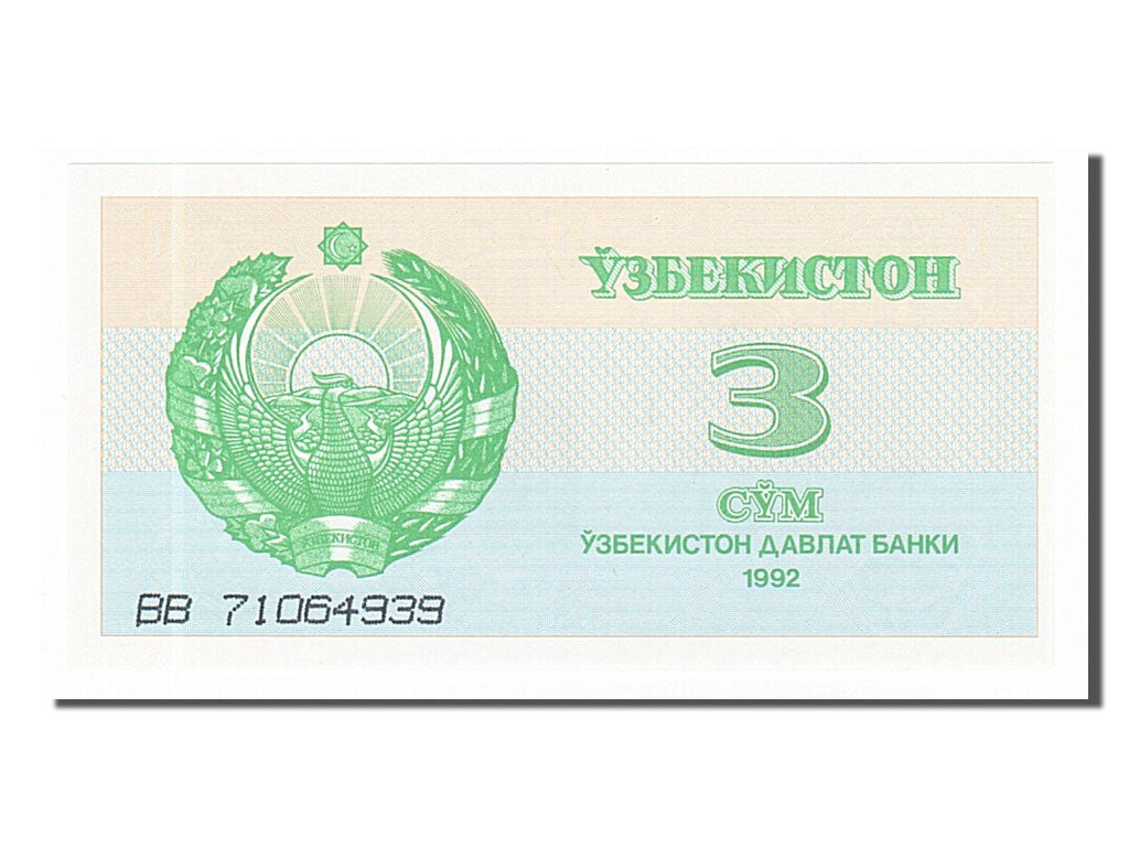 Banknote, Uzbekistan, 3 Sum, 1992, UNC(65-70)