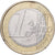 Alemanha, 1 Euro, error die break, 2002, Hamburg, Bimetálico, AU(50-53)