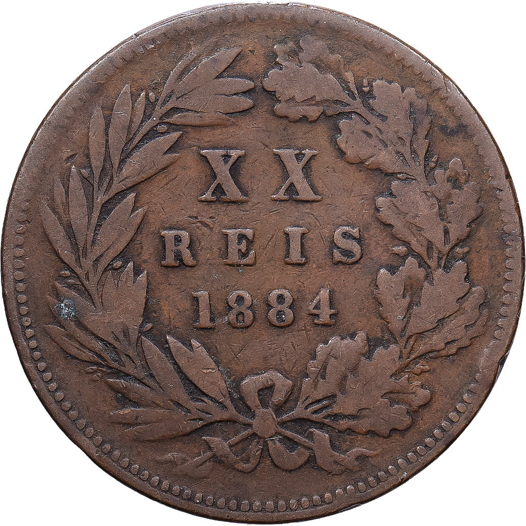 Portugal, Luiz I, 20 Reis, 1884, Cuivre, TB, KM:527