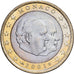 Monaco, Rainier III & Albert, 1 Euro, 2001, MDP, Bi-Metallic, AU(50-53), KM:173
