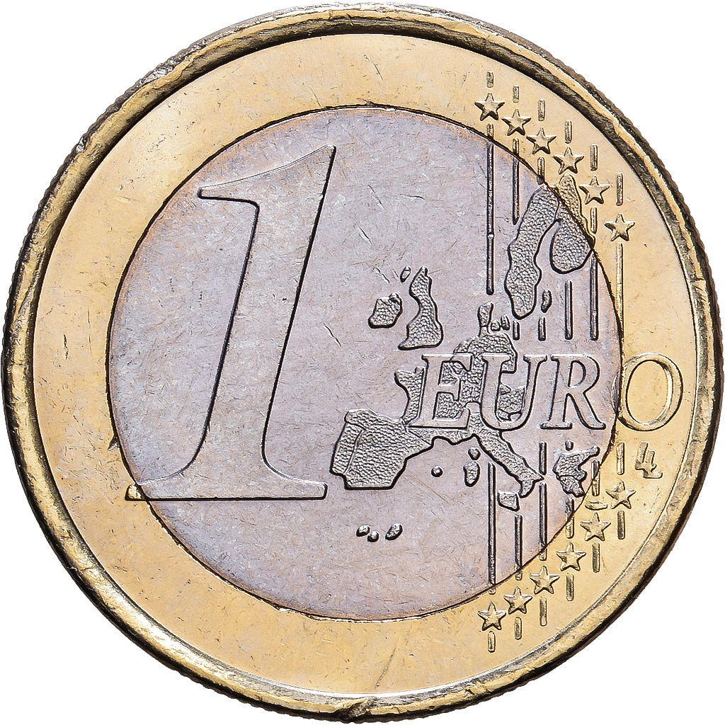 Monaco, Rainier III & Albert, 1 Euro, 2001, MDP, Bi-Metallic, AU(50-53), KM:173