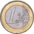 Monaco, Rainier III & Albert, 1 Euro, 2001, MDP, Bi-Metallic, AU(50-53), KM:173