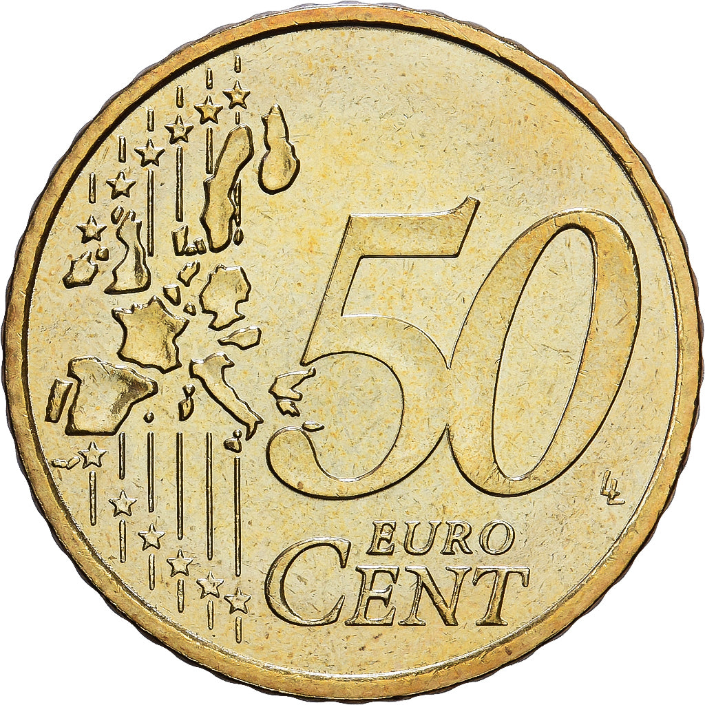 Monaco, Rainier III, 50 Euro Cent, 2001, MDP, Nordic gold, PR, KM:172