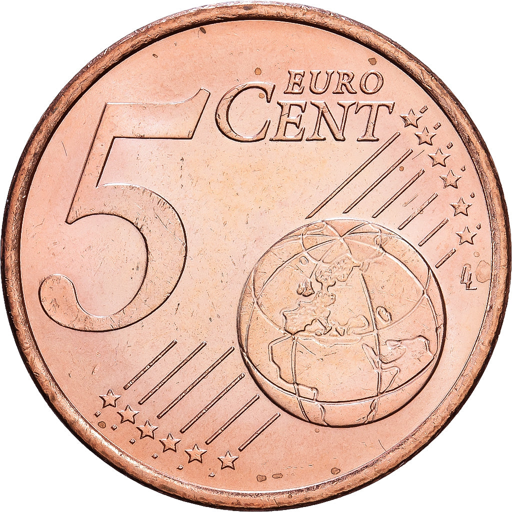 Monaco, Rainier III, 5 Euro Cent, 2001, MDP, Copper Plated Steel, AU(55-58)