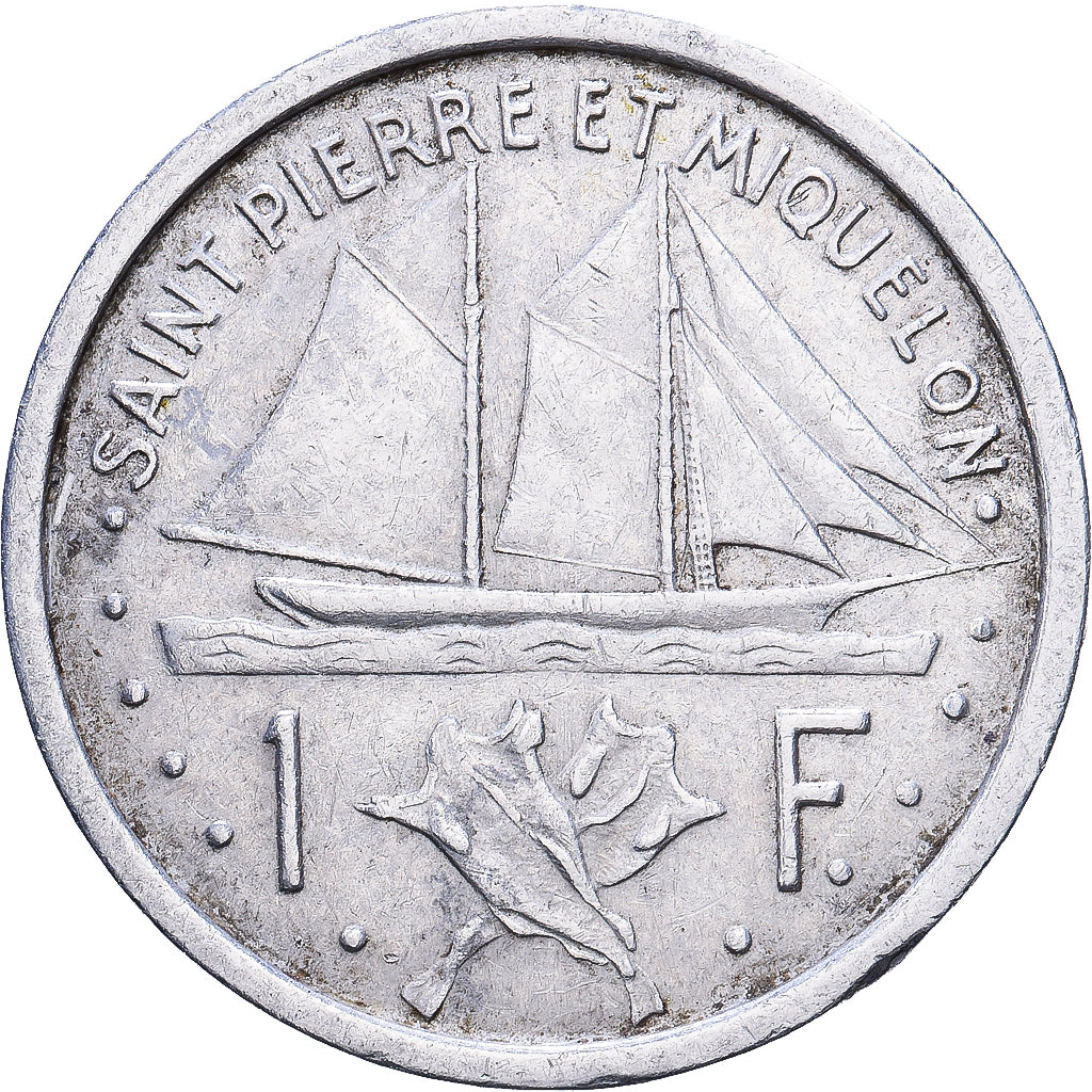Saint Pierre and Miquelon, 1 Franc, 1948, MDP, Aluminum, VF(30-35), KM:1