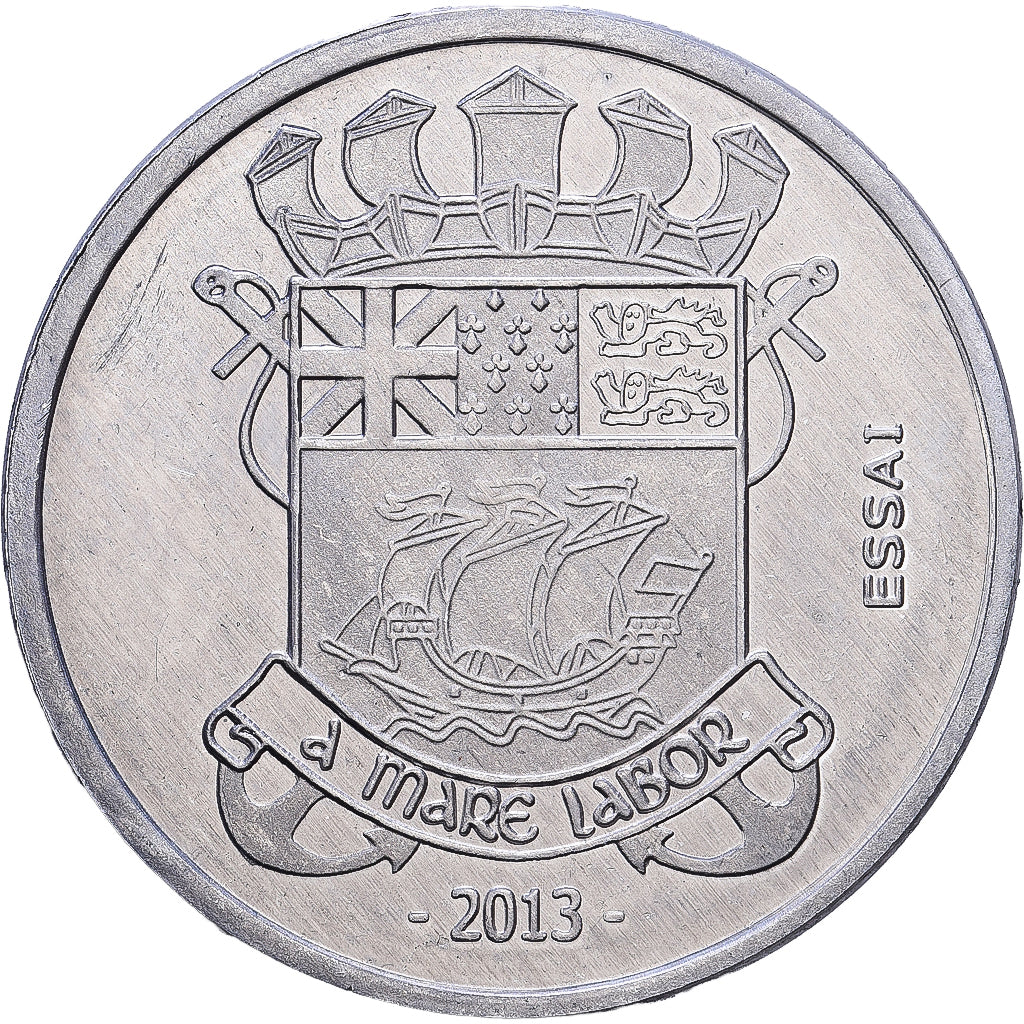 Saint Pierre and Miquelon, 5 Francs, 2013, ESSAI, Aluminum, EF(40-45)