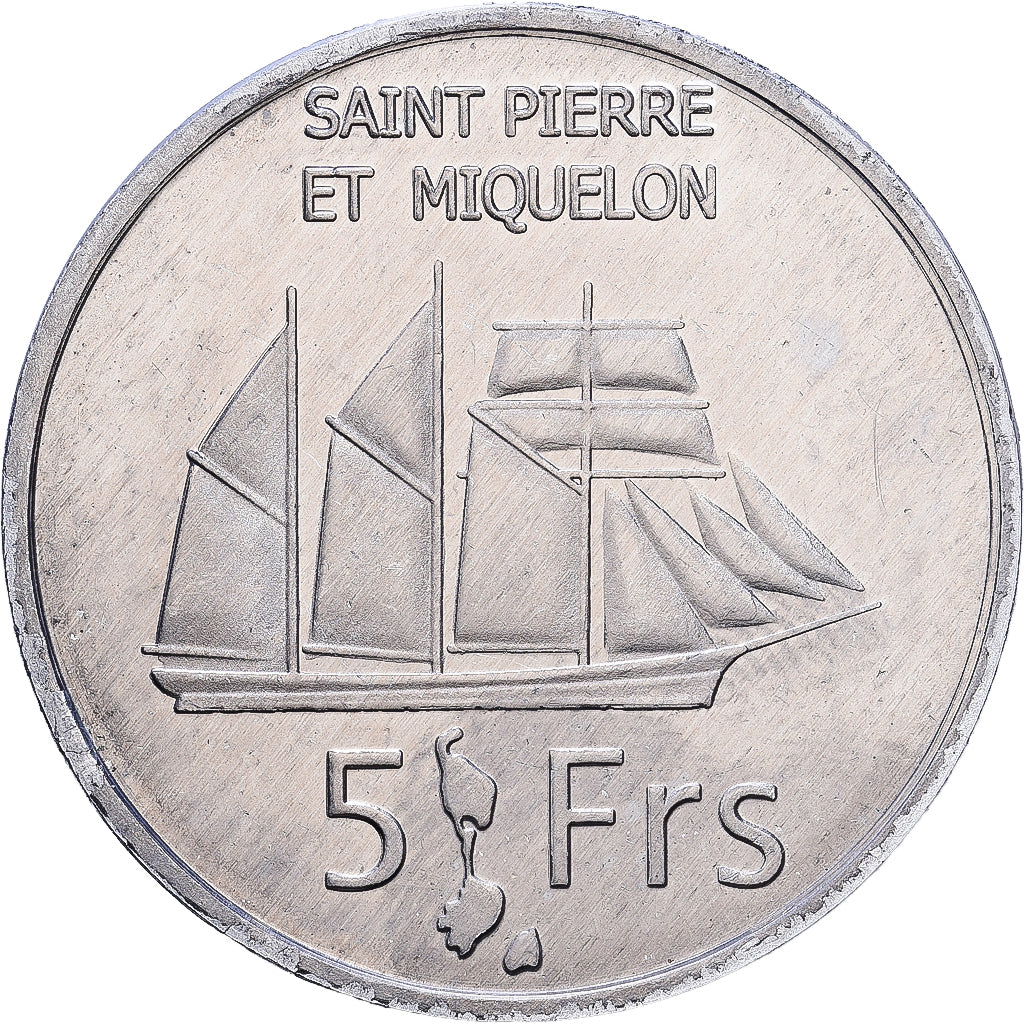 Saint Pierre and Miquelon, 5 Francs, 2013, ESSAI, Aluminum, EF(40-45)