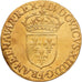 França, Louis XIII, Ecu d'or, 1627, Paris, Dourado, AU(55-58), Gadoury:55