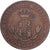 Spanje, Isabel II, 5 Centimos, 1867, Jubia, Bronzen, FR+, KM:635