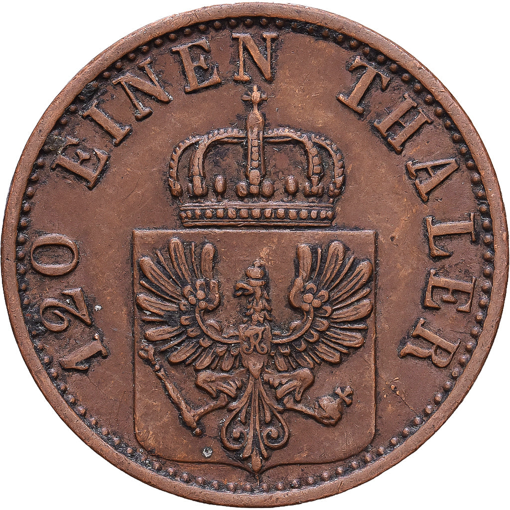Royaume de Prusse, Wilhelm I, 3 Pfenninge, 1868, Frankfurt am Main, Cuivre, TTB