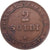 Papal States, Pius IX, 2 Soldi, 10 Centesimi, 1866, Rome, Cobre, BC+, KM:1373