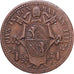 Papal States, Pius IX, Mezzo (1/2) Baiocco, 1849, Rome, Cobre, BC+, KM:1340