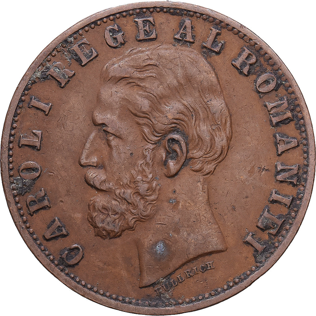 Romania, Carol I, 5 Bani, 1884, Bucarest, Copper, VF(30-35), KM:19
