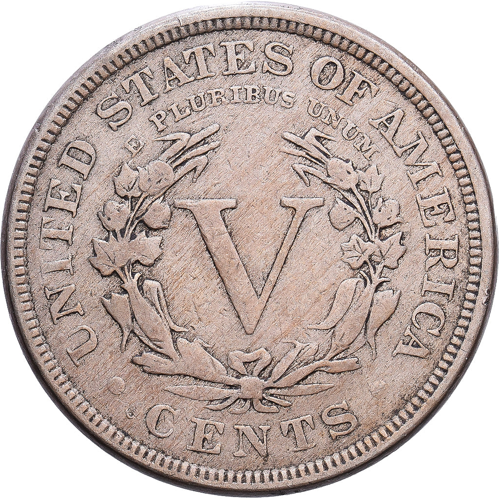 États-Unis, 5 Cents, Liberty Nickel, 1889, Philadelphie, Cupronickel, TB