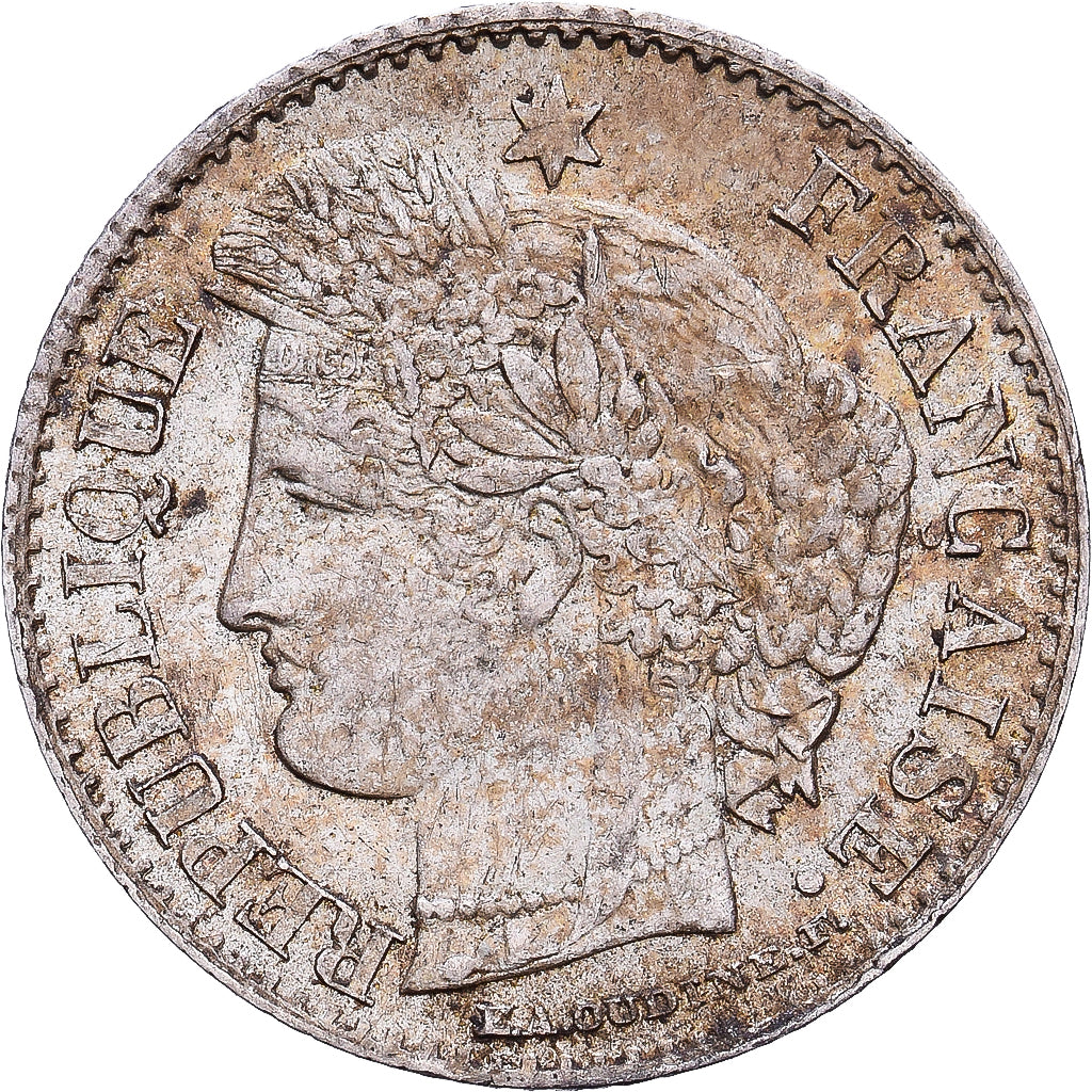 Francja, 20 Centimes, Cérès, 1850, Paris, Srebro, AU(55-58), Gadoury:303