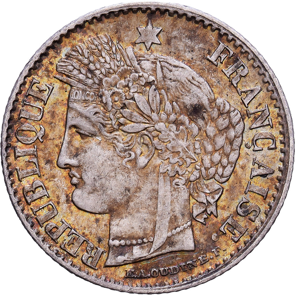 Francia, 20 Centimes, Cérès, 1850, Paris, Plata, MBC, Gadoury:303