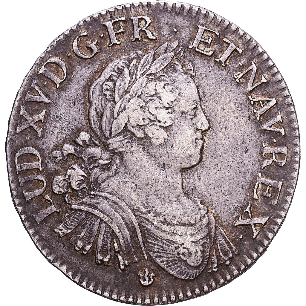 France, Louis XV, Ecu aux 8 L, 1725, Lyon, Argent, TTB, Gadoury:320