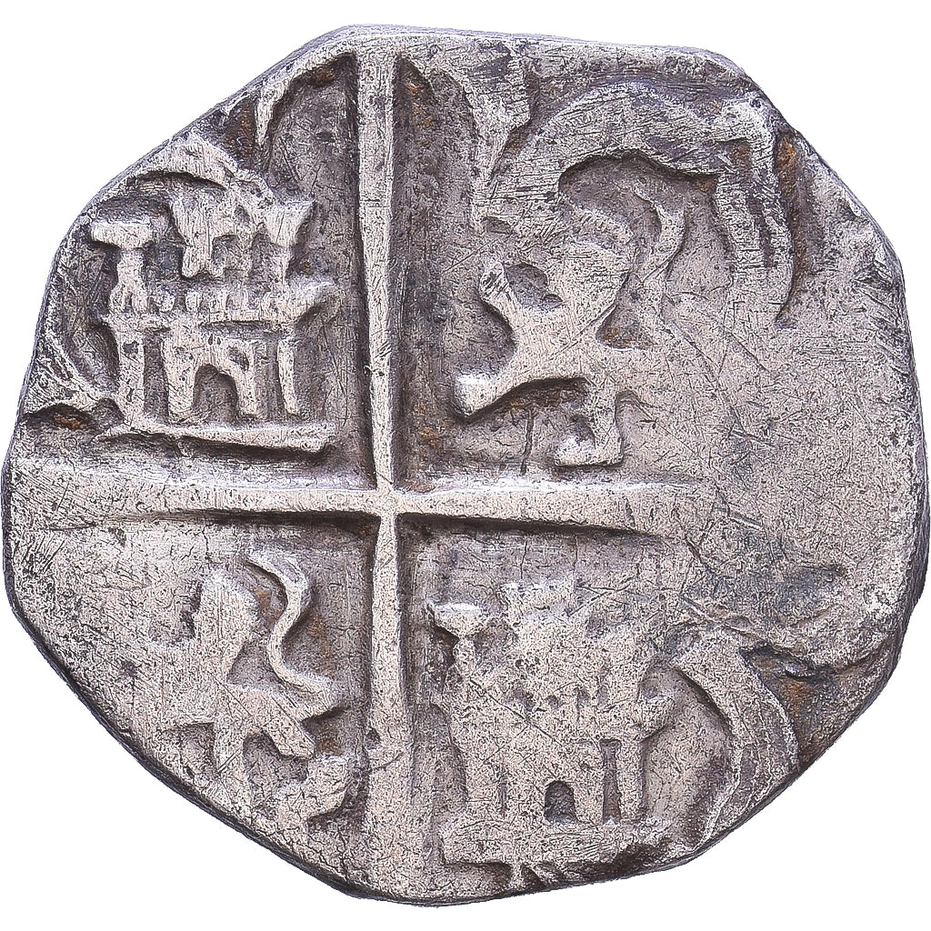 Spain, Philip II, Real, ND(1566-1588), Seville, chipped, Silver, VF(20-25)