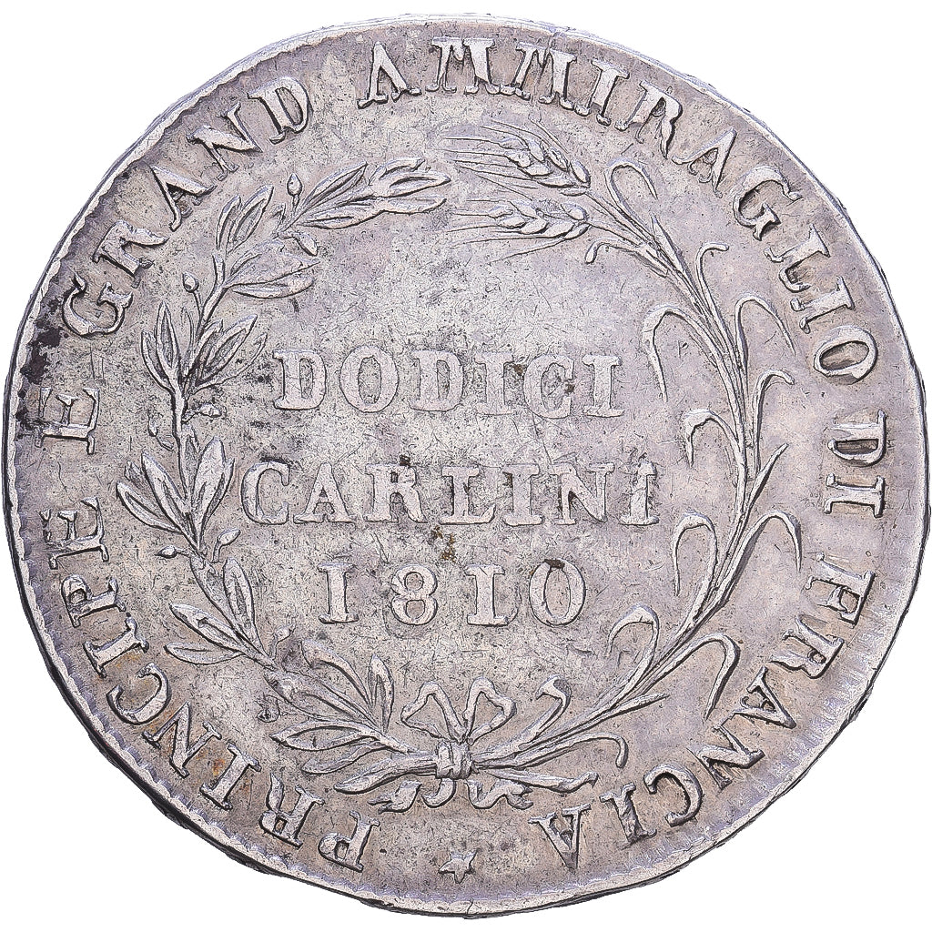 Kingdom of Naples, Joachim Murat, 12 Carlini, 1810, Naples, Silver, AU(50-53)