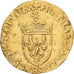 France, François Ier, Écu d'or au soleil, 1519, Paris, 5e type, Or, TB+