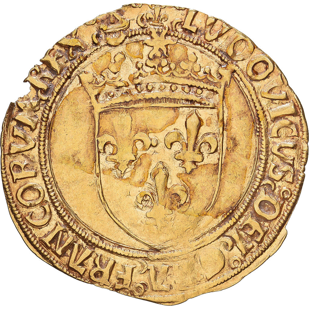 France, Louis XII, Écu d'or au soleil, 1498, Bayonne, Gold, VF(30-35)